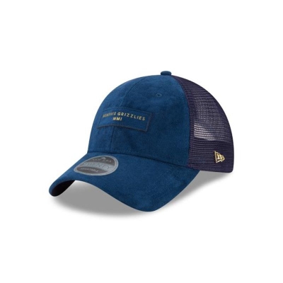 Blue Memphis Grizzlies Hat - New Era NBA Trucker 9TWENTY Adjustable Caps USA6073958